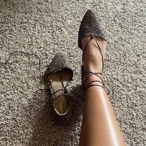 OLD NAVY cheetah point flats